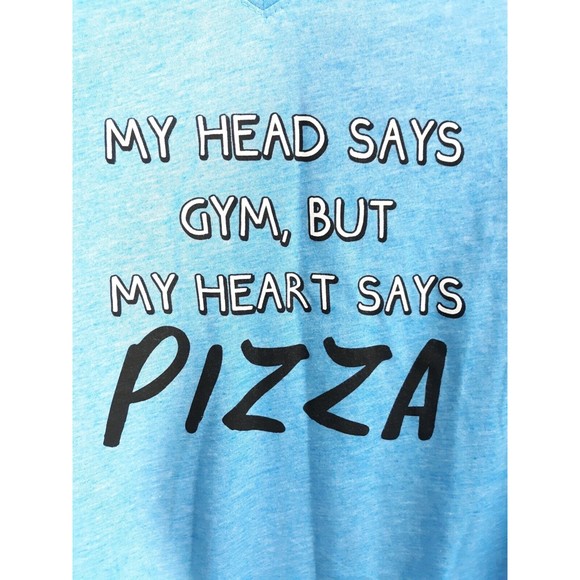 Athletic Works Short Sleeve V- Neck Active T-shirt Womens Size M 8-10 Blue - Picture 2 of 5